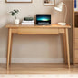 100% Solid Oak Wooden Desk Home Office Desk Mid Century Modern Writing Computer Desk with Drawer for Home Office 35" - color: Natural-oak With 1 Drawer, size: 35"W