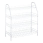 Rubbermaid 4-Tier Wire Shoe Rack, White, Simple Assemble, Storage Shelf for Organization in Bedroom/Closet - style: Shoe Shelf