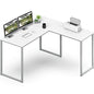 SHW Mission 48 x 48 Inches L-Shape Home Office Computer Desk, White - color: White, size: 48-Inch L-Shaped