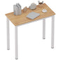 sogesfurniture Computer Office Desk Computer Table with BIFMA Certification Sturdy Office Desk Writing Desk,Teak&Black,BHUS-AC3BW-8040