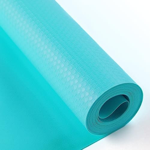 Bloss Shelf Liner,Drawer Liner Roll,EVA Washable Refrigerator Mat for Kitchen Cabinets 17.7"x59" Non-Adhesive Cutterable Tableplace Mat for Home&Kitch - color: Blue, size: 17.7"W x 59"L