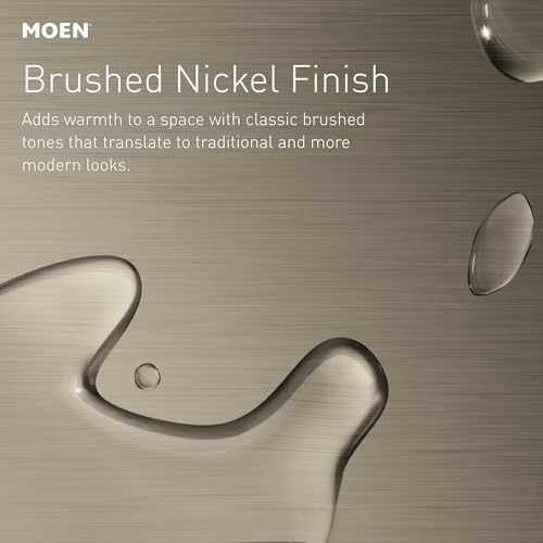 Moen Preston Collection Brushed Nickel 18-Inch Single Bathroom Towel Bar, DN8418BN (Pack of 2) - color: Brushed Nickel, size: 18 Inch (Pack of 2)
