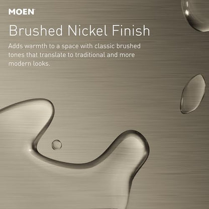 Moen Preston Collection Brushed Nickel 18-Inch Single Bathroom Towel Bar, DN8418BN (Pack of 2) - color: Brushed Nickel, size: 18 Inch (Pack of 2)