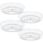 4 Pack 10 Inch Clear Lazy Susan Turntable Organizer for Cabinet, Non-Slip Acrylic Rotating Tray with Raised Edge, Spinning Spice Rack for Kitchen Pantry, Refrigerator, Vanity, Bathroom - size: 10inch - 4 Pack