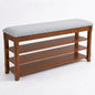 Solid Wood Shoe Bench, 47.2'' Shoe Rack for Entryway Storage | 550 lbs Max Load, Flip-Top Soft-Close Lid, Adjustable Shelves, Cushioned Entryway Shoe Rack Organizer, Tool-free Assembly - size: 47.2''