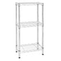 Shelving Inc. 8" d x 18" w Chrome Wire Shelving with 3 Tier Shelves, Weight Capacity 800lbs Per Shelf - size: 8" d x 18" w x 34" h