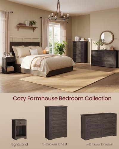 VASAGLE Traditional Basic Nightstand with Charging Station, Wood End Table with 1 Drawer and Open Shelf, 15.7 x 11.8 x 23.2 in, Taupe, for Bedroom, Siren Collection ULET828TA01S - color: Taupe, size: 2 pack