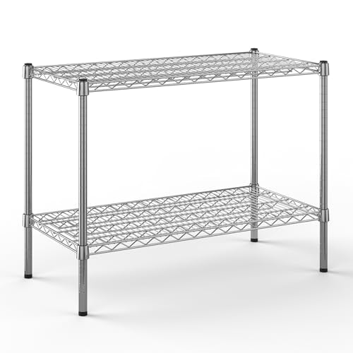 18" Deep x 36" Wide x 27" Height Wire Shelving Kit | 2-Tier | NSF Commercial Storage Rack Unit - size: 18" Deep x 36" Wide