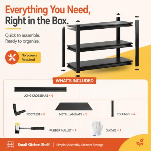 32"H x28"W Bakers Rack, 3-Tier Adjustable Kitchen Storage Rack, Highly Stable Metal Microwave Stand with Storage, 400lbs Per Tier Corner Display Shelf, Suitable for Kitchen Pantry Dinning Room, Black - size: 3T-32"H*28"W*14"D