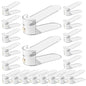 Adjustable Slot Organizer for Pairs of Shoes, Space Saver, Double Deck Riser Rack, Closet Organizer (Clear, 20 Pack) - size: 20 Pack