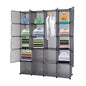 VINGLI Cube Storage Organizer, Plastic Closet Cabinet, DIY Plastic Modular Book Shelf Unit, Cube Shelves with Doors and Hanging Rods