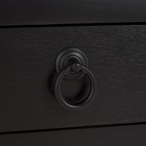 SAFAVIEH Home Collection Haven Matte Black 2 Lower Drawer Console Table for Entryway, Living Room, Foyer - color: Black