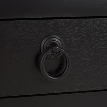 SAFAVIEH Home Collection Haven Matte Black 2 Lower Drawer Console Table for Entryway, Living Room, Foyer - color: Black