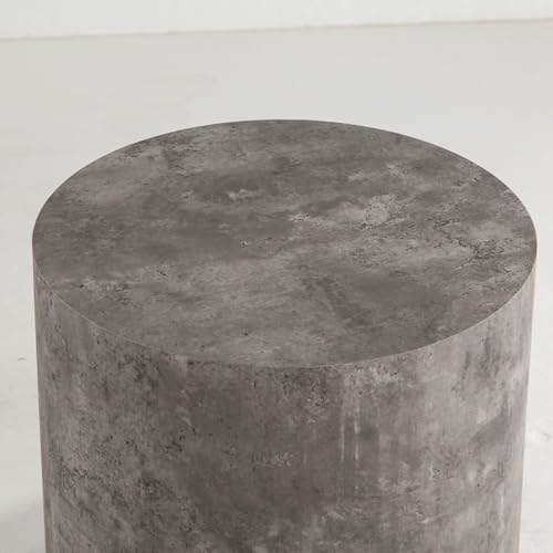 Nesting Coffee Table Set of 2, Modern Round Wooden Coffee Tables, Accent End Side Table for Small Space Living Room,Stone Gery - color: Stone Gery