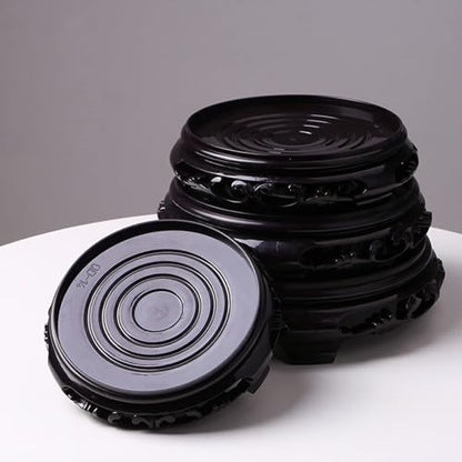 2Pcs Plant Stand, 3.7in Round Riser Flower Pot Display Stand Vase Pot Base Aquarium Table Lamp Teapot Base for Desktop Counter Home Decoration - size: 3.7in