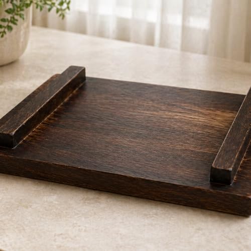 Wood Riser Pedestal Stand 12 x 7 Inch,Decorative Bathroom Counter Organizer, Farmhouse Decor Pedestal Stand Wood Riser, Display Kitchen Accessories Soap Holder for Sink, Counter,Vanity