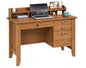 Catrimown Computer Desk with Drawers and Hutch, Farmhouse Home Office Desk with File Drawer,Student Girls Desks,Teens Writing Table, Small Computer Desk for Bedroom, Rustic Oak - color: Rustic Oak