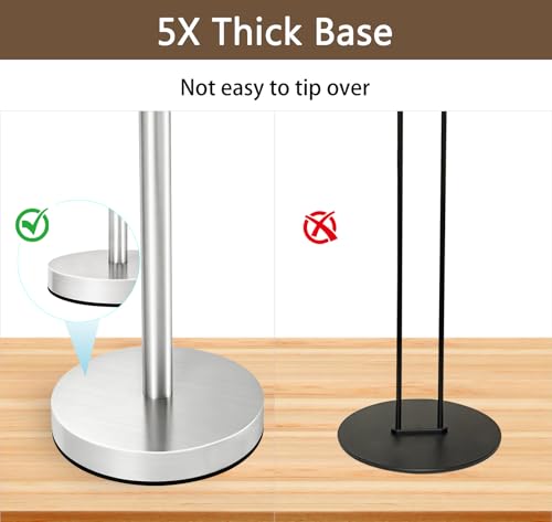Hand Towel Holder Stand, 14.37 inch Standing Towel Racks for Bathroom, Stainless Steel Free Standing Towel Rack, Heavy Weight Towel Bar for Bathroom Vanity Countertop &Kitchen