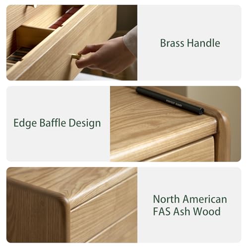 Small Vanity Desk, Solid Wood Dressing Table with Drawer Divider, Study Desk and Vanity Desk for Bedroom, 18" D x 24" W x 32" H - color: Ash Wood-natural, size: 24" W