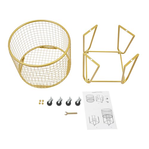 Wire Metal Deep Set Rolling Laundry Basket,Mesh Wire Laundry Basket Storage Cart for Bathroom Bedroom Dirty Clothes Storage (F) - size: F