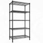 REIBII Wire Shelving Rack 5-Tier Metal Shelves for Storage Adjustable Garage Shelving Heavy Duty Storage Shelves for Storage Rack, 24" W X 14" D X 59" H | Heavy-duty 19.1mm steel, Leveling feet+anti-tip, 24"W x 14"D x 59"H, Tool-free assembly, For kitchen