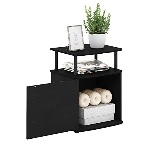 Furinno Jaya End Table, One, Black Wood - color: Black, size: 1-Pack