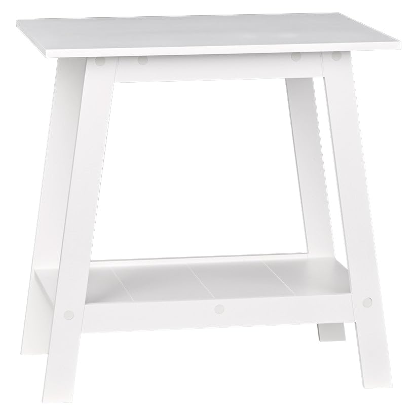 The Lakeside Collection Rectangle Style Accent Table 21.5" W x 15.7" D x 22" H - White - color: White