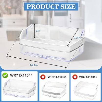 WR71X11044 WR71X11059 Refrigerator Door Shelf Bin (Right Side) ,Compatible with GE Refrigerator Replacement Shelves Replaces PS6011779, AP5656690, 2691847, EAP6011779 Refrigerator Parts & Accessories