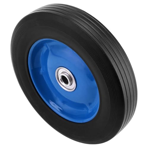4 PCS 8 Inch Solid Rubber Tire, Black Blue Solid Rubber Wheels, Hand Truck Replacement Wheels for Garden Carts, Wheelbarrows - size: Blue 4Pcs