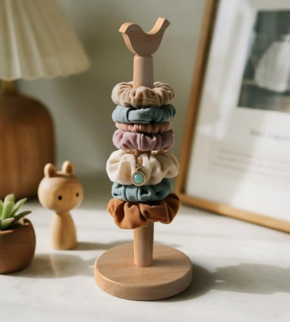 KitchLife Cute Wooden Paper Towel Holder Countertop - Solid Freestanding Paper Towel Dispenser Stand Organizer with Anti-Skid Base (Bird) - style: Bird