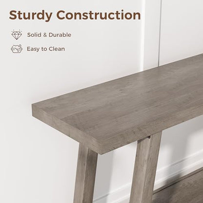 GarveeHome 70.87" Extra Long Console Table, Narrow Sofa Table Behind Couch, Grey Entryway Table for Hallway Living Room Foyer, Farmhouse Accent Skinny Table, Grey, 70.87" L x 14.02" W - color: Rustic Grey, size: 70.87"L x 14.02"W x 31.5"H