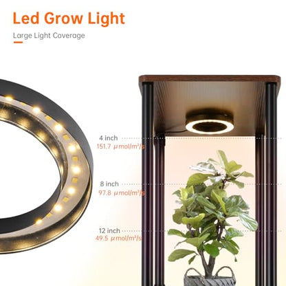 Bstrip Plant Stand Indoor with Grow Light, 66" Tall Indoor Plant Shelf, 5 Tier Flower Stand with Plant Light Full Spectrum, Metal Plant Holder with Light, lighted Plant Rack for Home, Corner, Patio