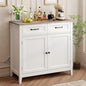 Gizoon Kitchen Sideboard Buffet Cabinet, 32'' H Large Kitchen Storage Island and Adjustable Shelf, Modern Coffee Bar Console Cabinet for Dining Room, Bathroom, Entryway, Grey | 32"H, Large Storage Island, Fits Dining Room/Bathroom/Entryway, Modern Console