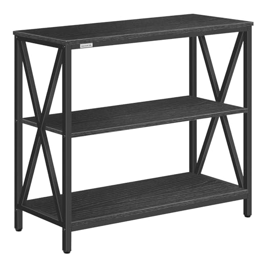 MAHANCRIS 31.5" Sofa Table, Industrial Console Table, 3-Tier Narrow Sofa Table with Storage Shelves, Foyer Table for Entryway, Hallway, Kitchen, Living Room and Bedroom, Easy Assembly, Black CTHB8001 - color: Black, size: 9.4"D x 31.5"W x 31.7"H