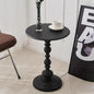 Pedestal Metal Round Side Table, Sofa Table, Small TV Tray Table for The Sofa in The Living Room and Bedroom, Bed, Chair, Mini Coffee Table, Headboard Table, 20.47 (H) *13.77 (W) - color: 1pcs - Black Upgrade Iron Table