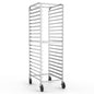 TenUp 20-Tier NSF Aluminum Sheet Pan Rack, Commercial Bakery Cooling & Storage Cart with Wheels, Heavy-Duty Bun Rack – 26" L x 20" W x 69" H - size: Full Size 20-Tier