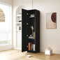 Slim Tall Storage Cabinet,Pantry Cabinet with Doors Shelves Small Space for Kitchen Living Room Bathroom, Black - color: 01 Black