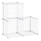 Rubbermaid 3 Piece Storage Wire Stackable Cube Set Easy Assemble White for Closet/Bookshelf/Toys Multi-Use Home Organizer - style: Storage Cubes