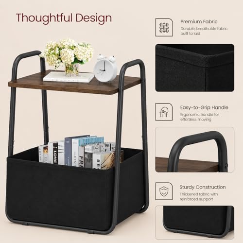 Collection - Side Table,Small End Table for Living Room, Metal Frame Nightstand,Entryway Table, for Bedroom& Bathroom& Outdoor& Office