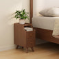 AQIMUELE Small Nightstand with Drawers, Solid Wood Bedside Table, Narrow Walnut Nightstand for Bedroom - color: 1 Pc(walnut), size: 15.74''D*7.87''W*19.68''H