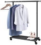 MISSLO Short Clothing Racks for Hanging Clothes with Bottom Shelves and Wheels Heavy Duty Rolling Clothes Rack Kids Clothing Rack for Adult Coat, Closet, Wardrobe (Black) - color: Black