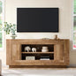 OKD Modern 70" TV Stand, Entertainment Center for TVs Up to 80", Media Console with Large Open Storage & Side Cabinets, Thick Wood Design for Living Room, Light Knotty Oak - color: Light Knotty