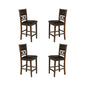 New Classic Furniture Gia Counter Dining Chair (Set of Four), Black PU Upholstered Seat & Back Rest, Brown - color: Brown, size: Set of 4, style: Counter Chair
