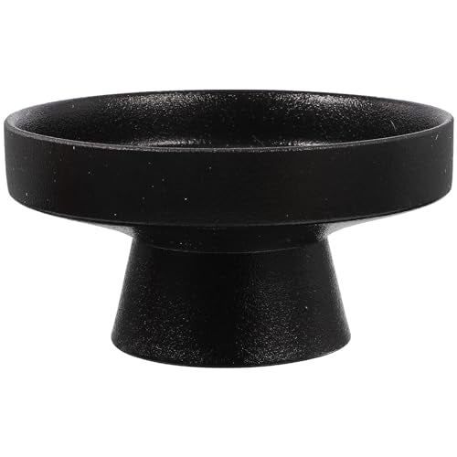 DOITOOL Ceramic Footed Bowl - 5 inch Decorative Pedestal Bowl Fruit Fruit Tray Dessert Display Stand Serving Dishes for Home Kitchen Counter Centerpiece Table Decor - Black