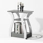 FROMJBEST End Tables Living Room, Grey End Table with Charging Station | Side Table Living Room, with USB Ports and Outlets, Nightstand for Bedroom, 3-Tier Storage Shelf, Bedside Table - color: Grey