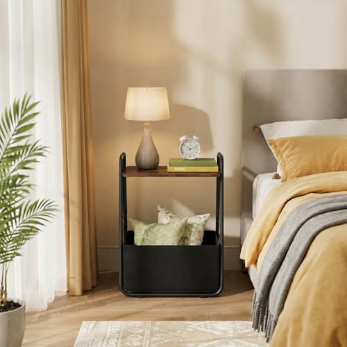 Collection - Side Table,Small End Table for Living Room, Metal Frame Nightstand,Entryway Table, for Bedroom& Bathroom& Outdoor& Office