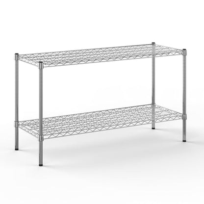 18" Deep x 48" Wide x 27" Height Wire Shelving Kit | 2-Tier | NSF Commercial Storage Rack Unit - size: 18" Deep x 48" Wide
