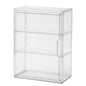 Clear Display Case for Figures with Magnetic Door, Acrylic Display Cases for Collectibles, 3Tiers Acrylic Storage Organizers Box, Desktop or Wall-Mounted Showcase for Collectibles Action Figure (1)