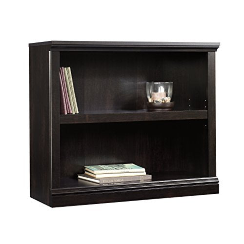 Sauder Miscellaneous Storage 2-Shelf Bookcase/ book shelf, Estate Black finish - color: Estate Black Finish