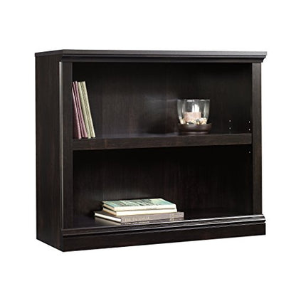 Sauder Miscellaneous Storage 2-Shelf Bookcase/ book shelf, Estate Black finish - color: Estate Black Finish